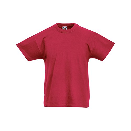 Fruit of the Loom Kinder Original Kurzarm T-Shirt (3-4 Jahre) (Ziegel Rot) von Fruit of the Loom