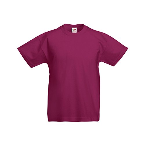 Fruit of the Loom Kinder Original Kurzarm T-Shirt (9-11 Jahre) (Burgunder) von Fruit of the Loom