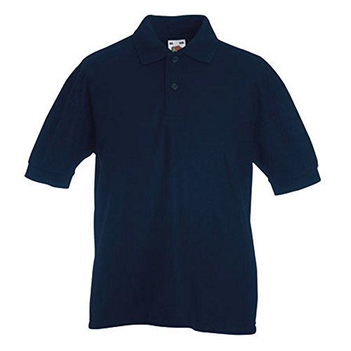 Fruit of the Loom - Kinder Poloshirt 'Piqué Polo 65/35', Deep Navy, 116 von Fruit of the Loom