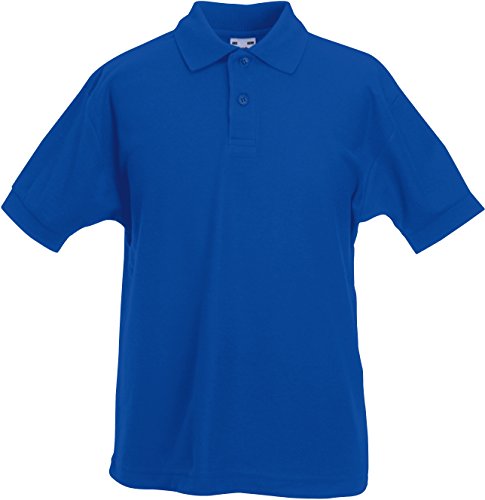 Fruit of the Loom Kinder-Poloshirt aus Polyester-Baumwoll-Piqué, königsblau, 5-6 Jahre Fruit of the Loom Kinder-Poloshirt aus Polyester-Baumwoll-Piqué, königsblau, 5-6 Jahre von Fruit of the Loom
