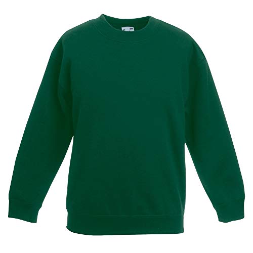 Fruit of the Loom Kinder Pullover Premium 70/30 (14/15 Jahre) (Flaschengrün) von Fruit of the Loom