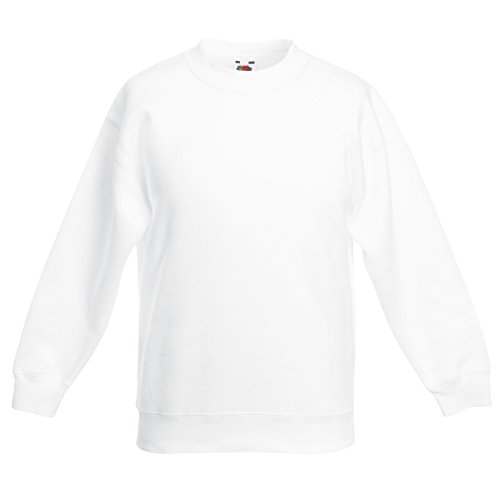 Fruit of the Loom Kinder-Sweatshirt/Jumper, Weiß von Fruit of the Loom