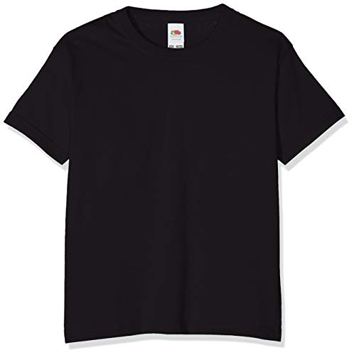 Fruit of the Loom Jungen T-Shirt, Schwarz, 12-13 Jahre (152) von Fruit of the Loom