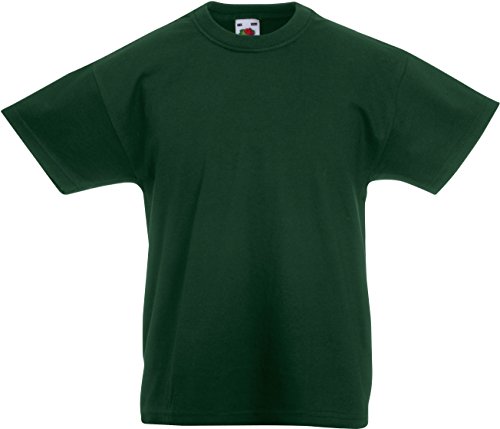 Fruit of the Loom Kinder T-Shirt Valueweight T Kids 61-033-0 Bottle Green 128 (7-8) von Fruit of the Loom