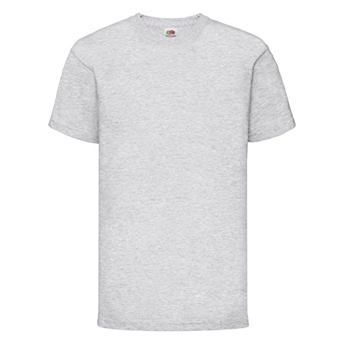 Fruit of the Loom Jungen T-Shirt, Grey (Heather), 5-6 Jahre (116) von Fruit of the Loom