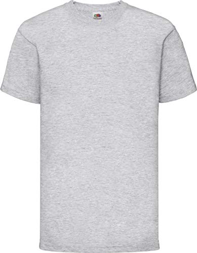 Fruit of the Loom Kinder T-Shirt Valueweight T Kids 61-033-0 Heather Grey 116 (5-6) von Fruit of the Loom