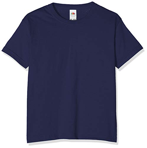 Fruit of the Loom Jungen T-Shirt, Blau (Marineblau), 5-6 Jahre (116) von Fruit of the Loom