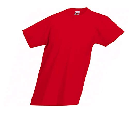 Fruit of the Loom Jungen T-Shirt, Rot, 7-8 Jahre (128) von Fruit of the Loom