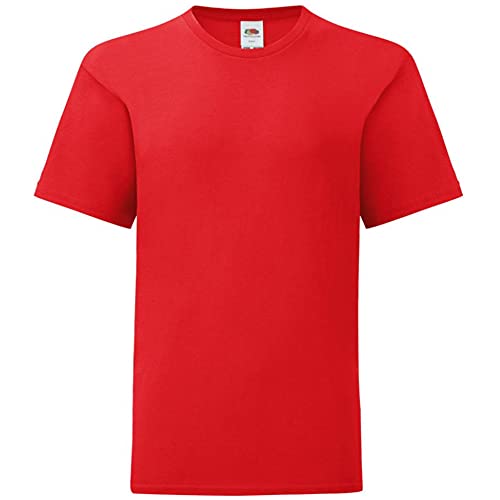 Fruit of the Loom Jungen T-Shirt Value T, Rot (Red),9-11 Jahre (Herstellergröße:32) von Fruit of the Loom