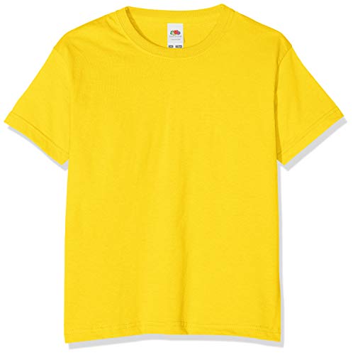 Fruit of the Loom Jungen T-Shirt, Yellow (Sunflower Yellow), 14-15 Jahre (164) von Fruit of the Loom