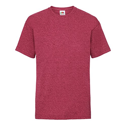 Fruit of the Loom Jungen T-Shirt, Vintage Rot Meliert, 14-15 Jahre (164) von Fruit of the Loom