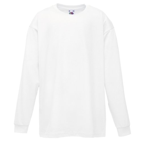 Fruit of the Loom Langarmshirt für Kinder, Unisex, weiß, 7-8 Jahre Fruit of the Loom Langarmshirt für Kinder, Unisex, weiß, 7-8 Jahre von Fruit of the Loom