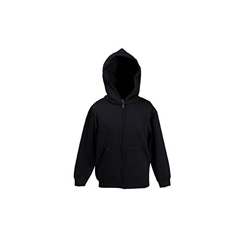 Fruit of the Loom Kinder Zip-Kapuzensweatshirt #36 Schwarz - 116 von Fruit of the Loom