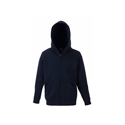 Fruit of the Loom Kinder Zip-Kapuzensweatshirt #AZ Deep Navy - 128 von Fruit of the Loom