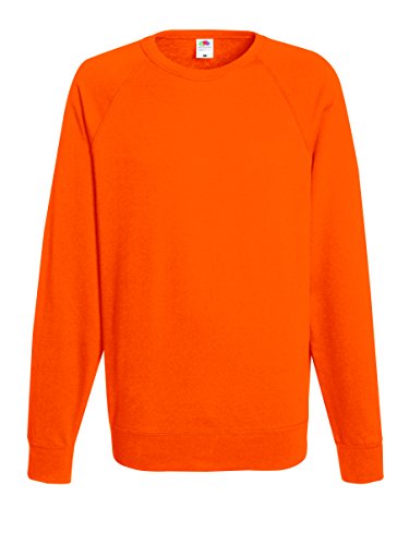 Fruit of the Loom Raglan Sweatshirt Herren, Orange (Orange), S Brust von Fruit of the Loom