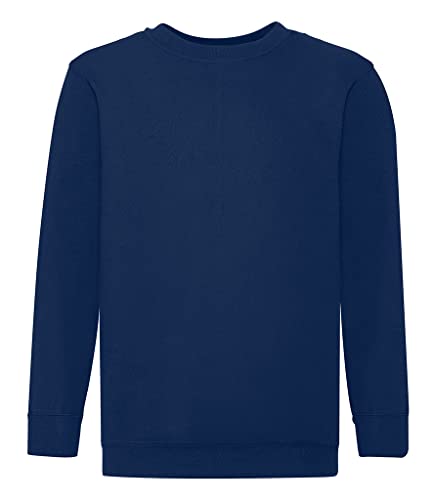 Fruit of the Loom Klassischer Unisex-Pullover für Kinder, Navy, 3-4 Years von Fruit of the Loom