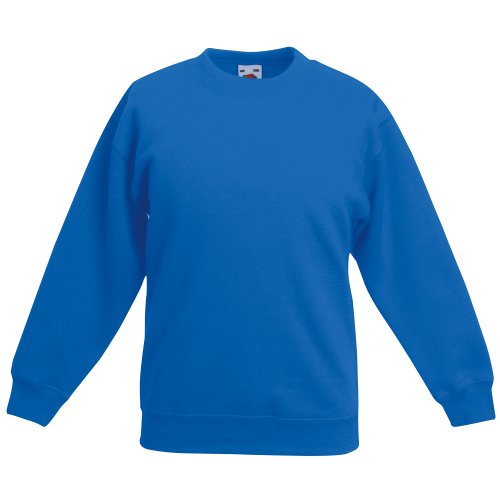 Fruit of the Loom Klassischer Unisex-Pullover für Kinder, königsblau, 12-13 Years von Fruit of the Loom