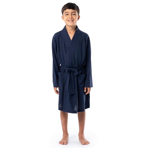 Fruit of the Loom Jungen Classic Waffle Robe Bademantel, Time Square Navy, 14-16 von Fruit of the Loom