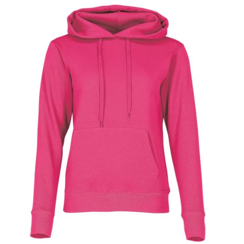 Fruit of the Loom Ladies Classic Kapuzen-Sweat + GRATIS MyShirt Stoffbeutel, Farbe:Fuchsia + GRATIS MyShirt Stoffbeutel, Größe:XS von Fruit of the Loom