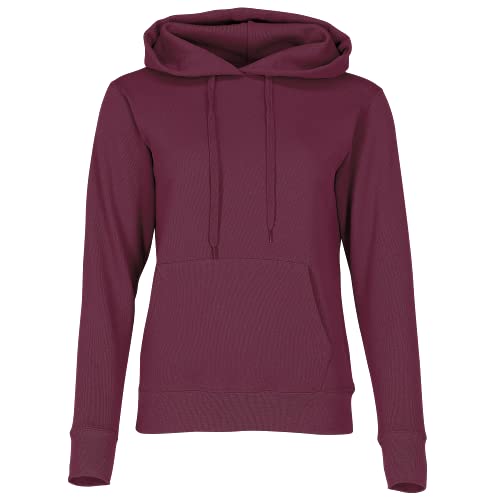 Fruit of the Loom Ladies Classic Kapuzen-Sweat + GRATIS MyShirt Stoffbeutel, Farbe:Burgund + GRATIS MyShirt Stoffbeutel, Größe:2XL von Fruit of the Loom