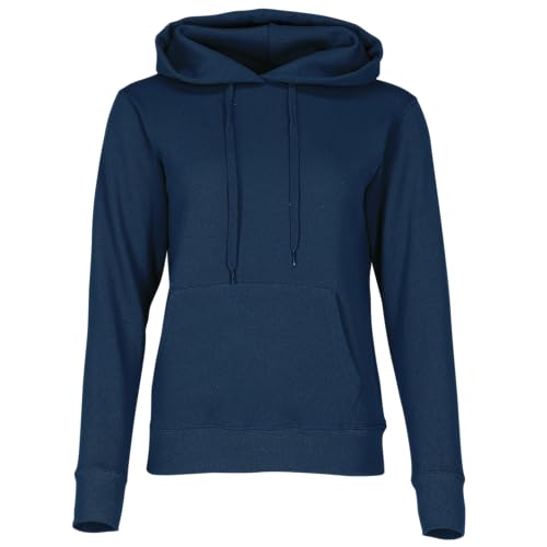 Fruit of the Loom Ladies Classic Kapuzen-Sweat + GRATIS MyShirt Stoffbeutel, Farbe:Navy + GRATIS MyShirt Stoffbeutel, Größe:2XL von Fruit of the Loom