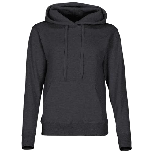 Fruit of the Loom Ladies Classic Kapuzen-Sweat + GRATIS MyShirt Stoffbeutel, Farbe:dunkelgrau meliert + GRATIS MyShirt Stoffbeutel, Größe:XL von Fruit of the Loom