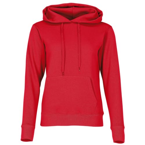 Fruit of the Loom Ladies Classic Kapuzen-Sweat + GRATIS MyShirt Stoffbeutel, Farbe:rot + GRATIS MyShirt Stoffbeutel, Größe:2XL von Fruit of the Loom