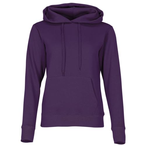 Fruit of the Loom Ladies Classic Kapuzen-Sweat + GRATIS MyShirt Stoffbeutel, Farbe:violett + GRATIS MyShirt Stoffbeutel, Größe:XL von Fruit of the Loom