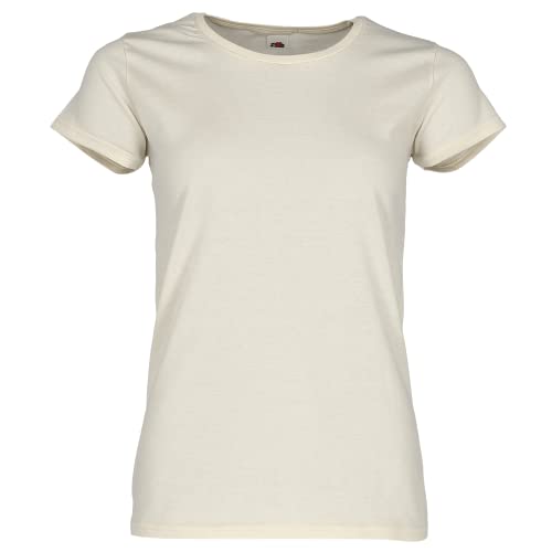 Fruit of the Loom Ladies Iconic T-Shirt Größe S - XXL, Farbe:Natur, Größe:2XL von Fruit of the Loom