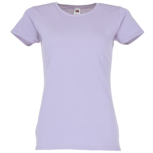 Fruit of the Loom Ladies Iconic T-Shirt Größe S - XXL, Farbe:Soft Lavender, Größe:M von Fruit of the Loom