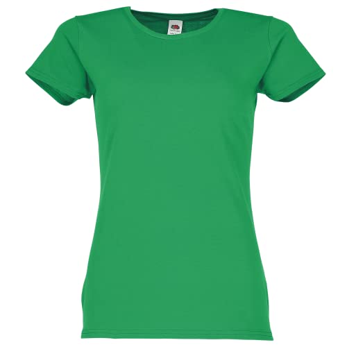 Fruit of the Loom Ladies Iconic T-Shirt Größe S - XXL, Farbe:maigrün, Größe:2XL von Fruit of the Loom