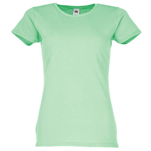 Fruit of the Loom Ladies Iconic T-Shirt Größe S - XXL, Farbe:neomint, Größe:2XL von Fruit of the Loom