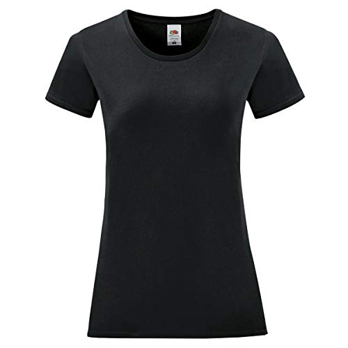 Fruit of the Loom Ladies Iconic T-Shirt Größe S - XXL, Farbe:schwarz, Größe:M Fruit of the Loom Ladies Iconic T-Shirt Größe S - XXL, Farbe:schwarz, Größe:M von Fruit of the Loom