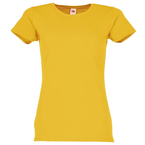 Fruit of the Loom Ladies Iconic T-Shirt Größe S - XXL, Farbe:sonnenblumengelb, Größe:2XL Fruit of the Loom Ladies Iconic T-Shirt Größe S - XXL, Farbe:sonnenblumengelb, Größe:2XL von Fruit of the Loom