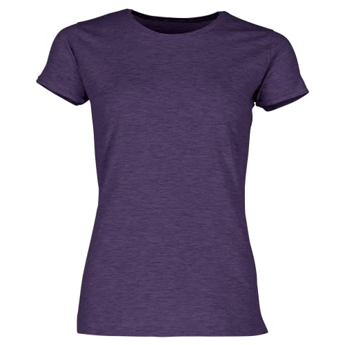 Fruit of the Loom Ladies Iconic T-Shirt Größe S - XXL, Farbe:violett meliert, Größe:XS von Fruit of the Loom