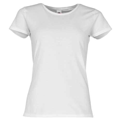 Fruit of the Loom Ladies Iconic T-Shirt Größe S - XXL, Farbe:weiß, Größe:S von Fruit of the Loom