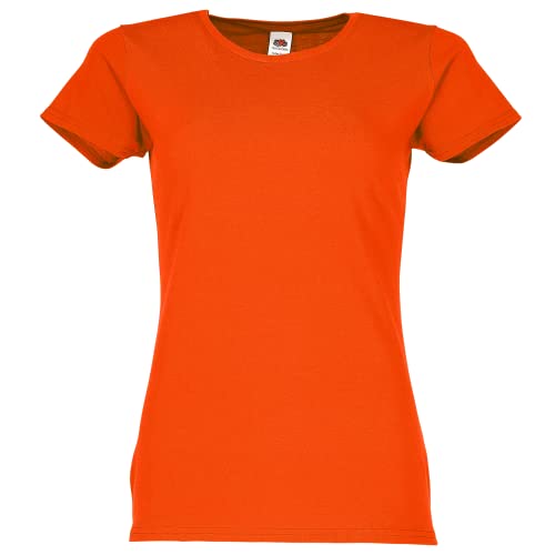 Fruit of the Loom Ladies Iconic T-Shirt Größe S - XXL, Größe:2XL, Farbe:feuerrot von Fruit of the Loom