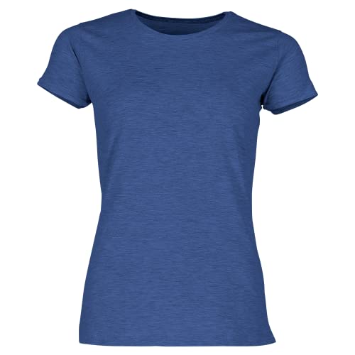 Fruit of the Loom Ladies Iconic T-Shirt Größe S - XXL, Größe:L, Farbe:Retro Royalblau meliert von Fruit of the Loom