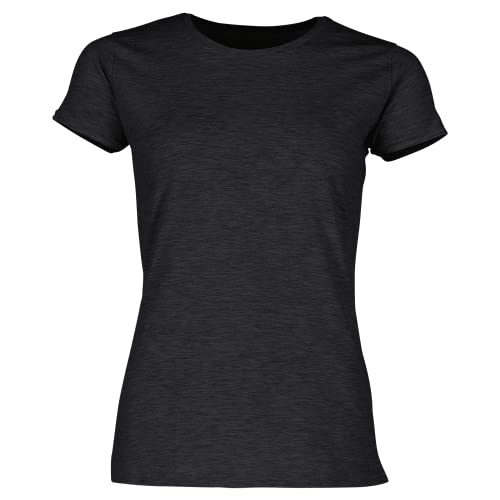 Fruit of the Loom Ladies Iconic T-Shirt Größe S - XXL, Größe:L, Farbe:dunkelgrau meliert von Fruit of the Loom