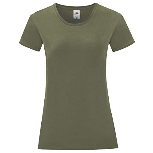 Fruit of the Loom Ladies Iconic T-Shirt Größe S - XXL, Größe:S, Farbe:Oliv von Fruit of the Loom