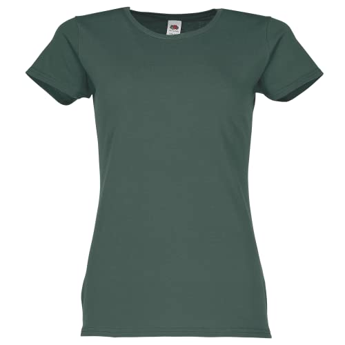 Fruit of the Loom Ladies Iconic T-Shirt Größe S - XXL, Größe:S, Farbe:waldgrün von Fruit of the Loom