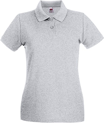 Fruit of the Loom Ladies Premium Polo Grau Heather Grey L von Fruit of the Loom