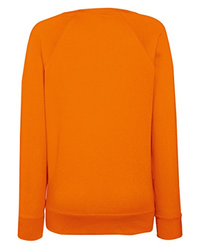 Fruit of the Loom - Lady-Fit, Leichter Raglan-Damenpullover Gr. Medium, Orange von Fruit of the Loom