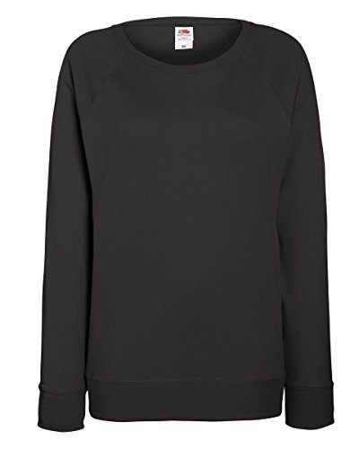 Fruit of the Loom - Lady-Fit, Leichter Raglan-Damenpullover Gr. XS, Light Graphite von Fruit of the Loom