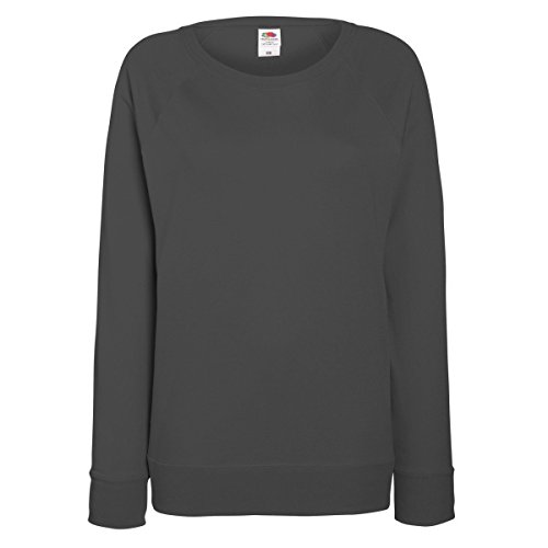 Fruit of the Loom - Lady-Fit, Leichter Raglan-Damenpullover Gr. XXL, Light Graphite von Fruit of the Loom
