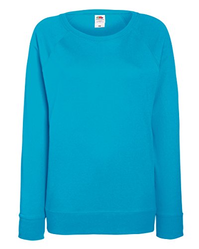 Fruit of the Loom - Lady-Fit, Leichter Raglan-Damenpullover Gr. XXL, azurblau von Fruit of the Loom