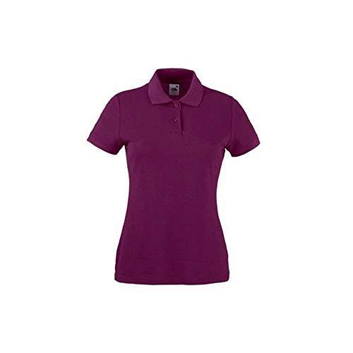 Fruit of the Loom Lady-Fit 65/35 Poloshirt #41 Burgund - XXL von Fruit of the Loom