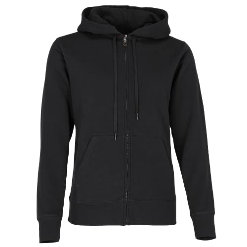 Fruit of the Loom Lady-Fit Damen Kapuzenjacke/Sweatshirt-Jacke mit Kapuze (XL) (schwarz) von Fruit of the Loom