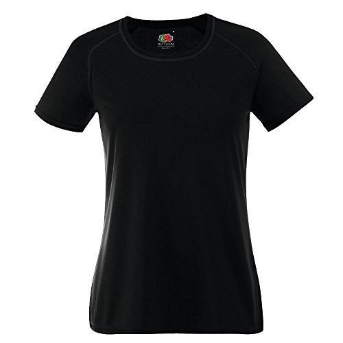 Fruit of the Loom - Lady-Fit Funktionsshirt 'Performance T' / Black, M von Fruit of the Loom