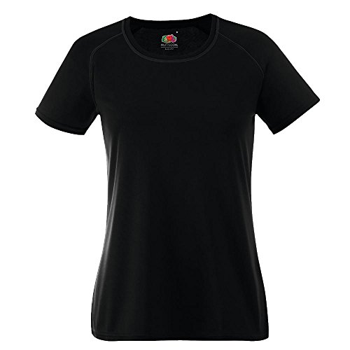 Fruit of the Loom - Lady-Fit Funktionsshirt 'Performance T' / Black, XXL von Fruit of the Loom